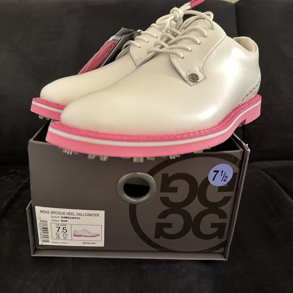 G/FORE Golf Shoe Men's Tuxedo Gallivanter  ⛳️ US 7.5 SZ White style # G4MS23EF01